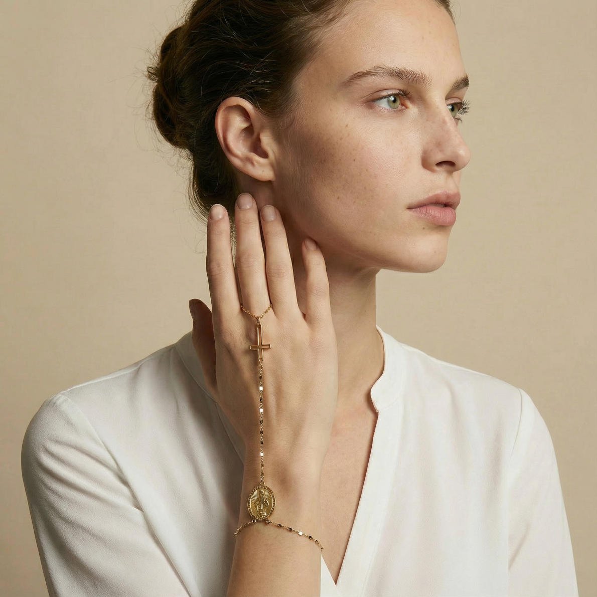 Armband Feines Kreuz & Wundertätige Medaille