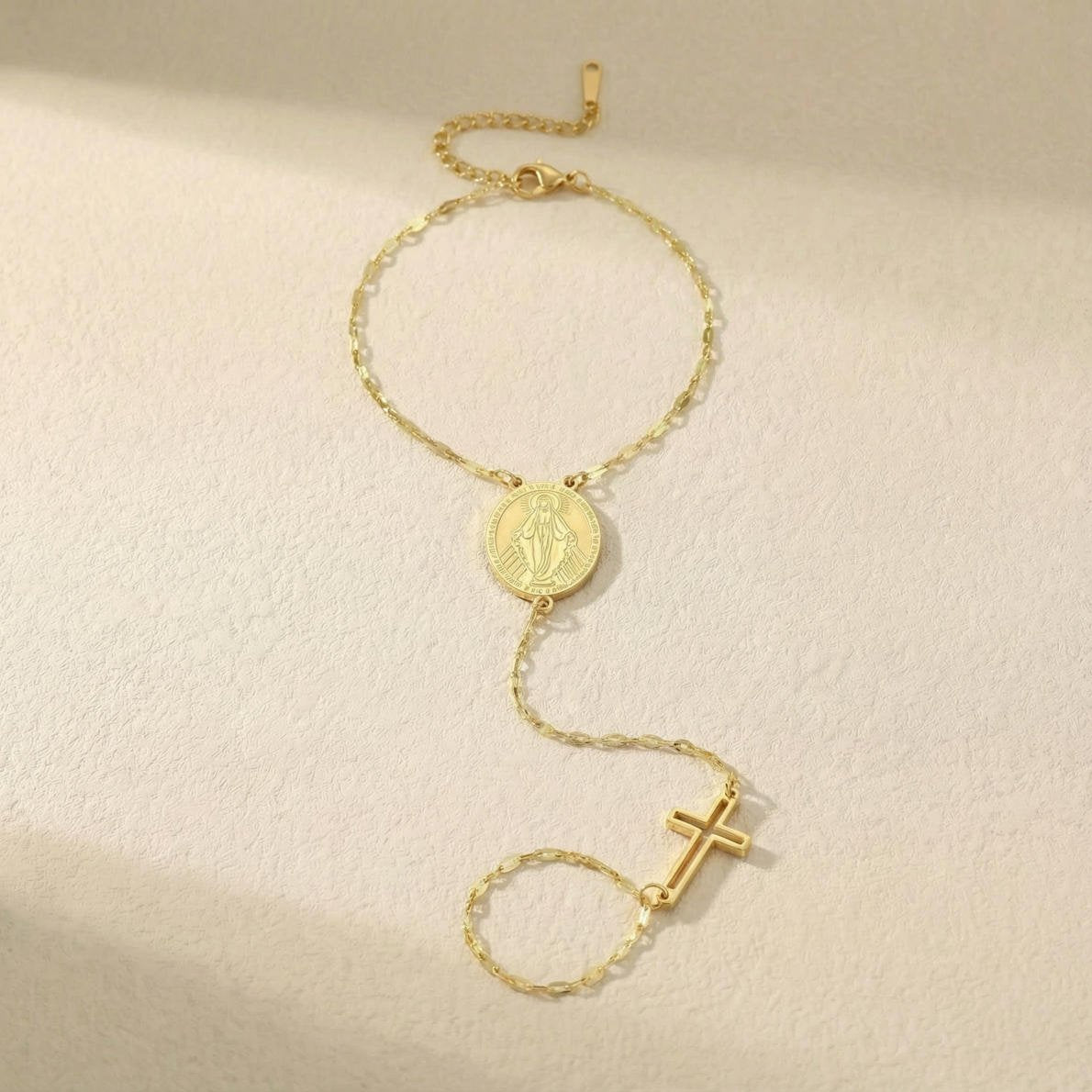 Armband Feines Kreuz & Wundertätige Medaille