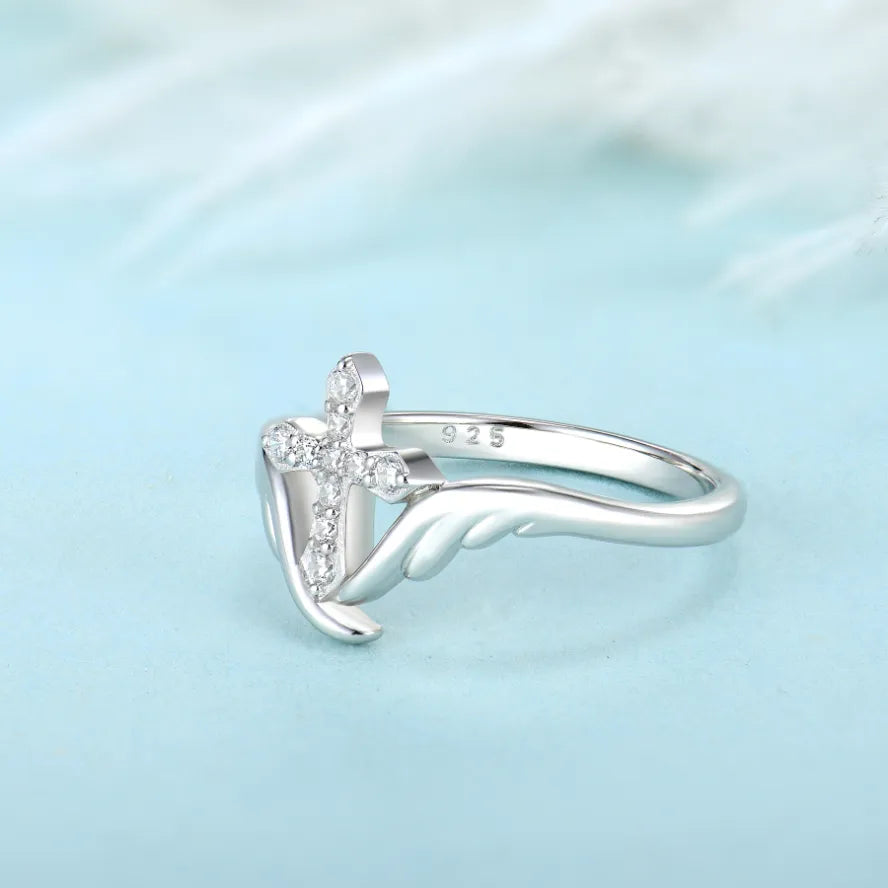 Ring Kreuz Frau Engel