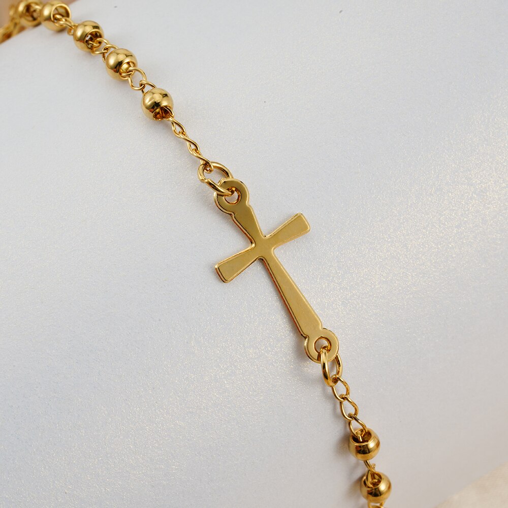 Vergoldetes Rosenkranz-Armband