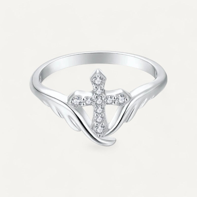 Ring Kreuz Frau Engel