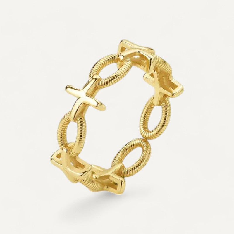 Geflochtener Kreuzring