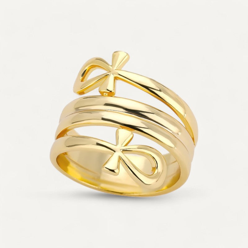 Doppeltes Lebenskreuz-Ring