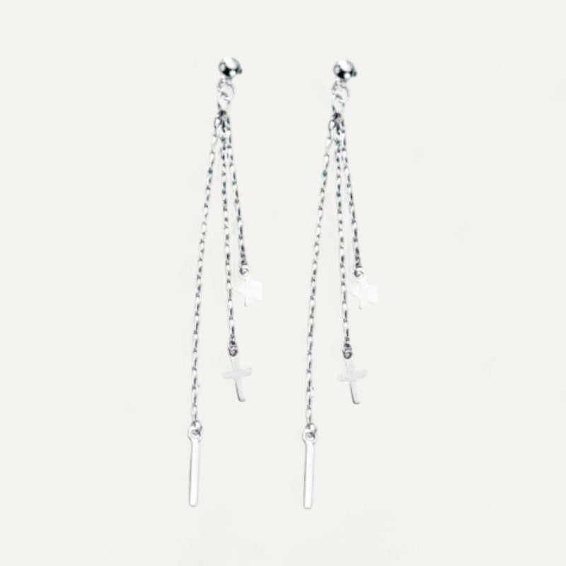 Verspielte Kreuz-Ohrringe