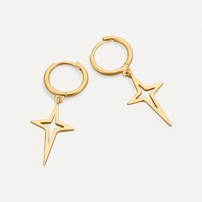 Kreuz-Ohrringe Stern von Bethlehem