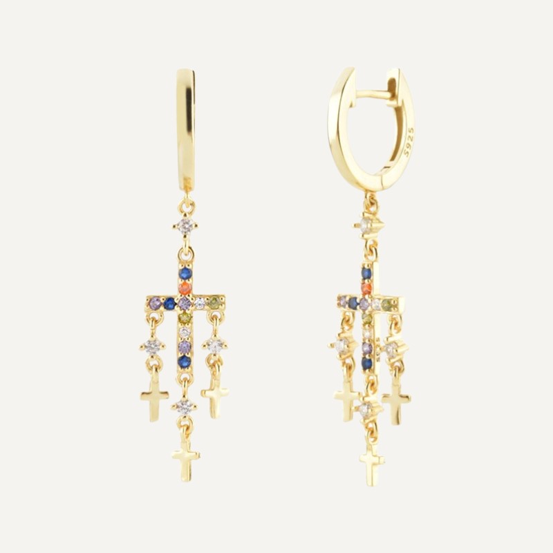 Mehrfach-Kreuz-Ohrringe