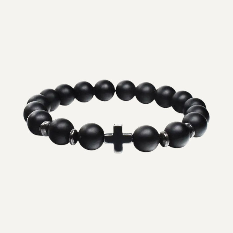 Kreuzarmband mit Natursteinen