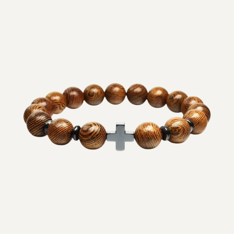 Kreuzarmband mit Natursteinen