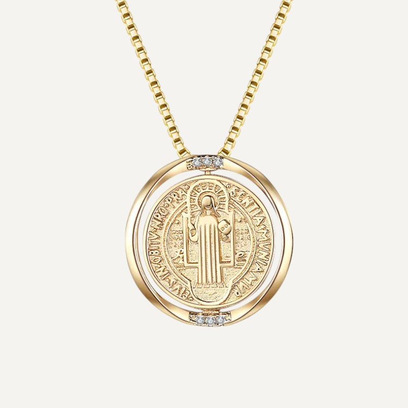 Kreuzkette mit Jesus-Medaillon