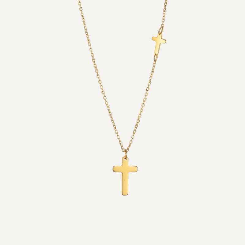 Doppelte Kreuz Design Kette