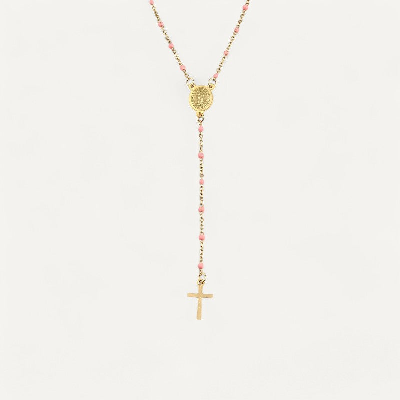 Religiöse Halskette mit Kreuzanhänger der Jungfrau Maria