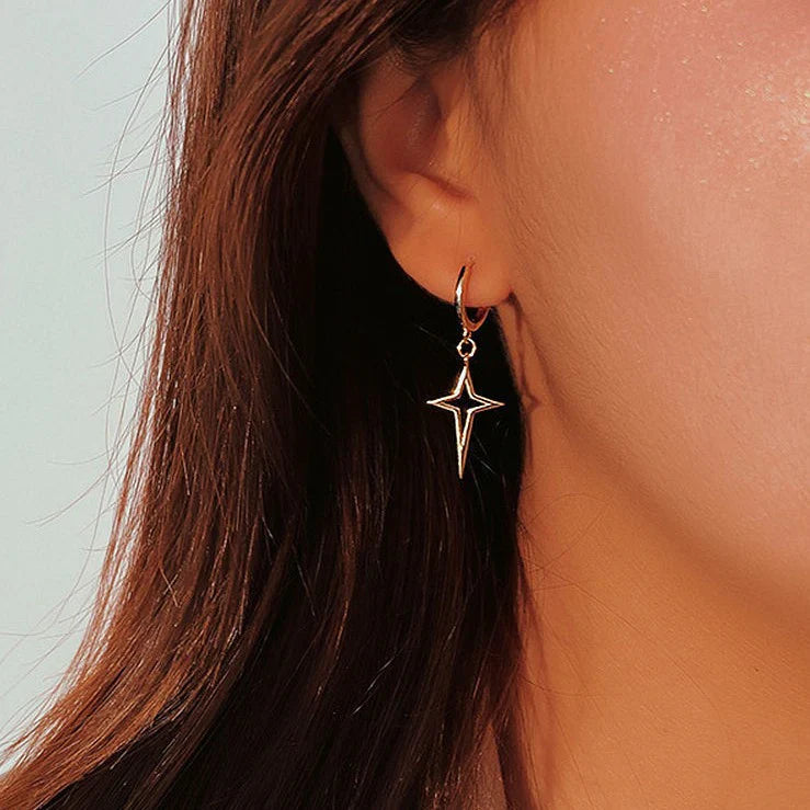 Kreuz-Ohrringe Stern von Bethlehem