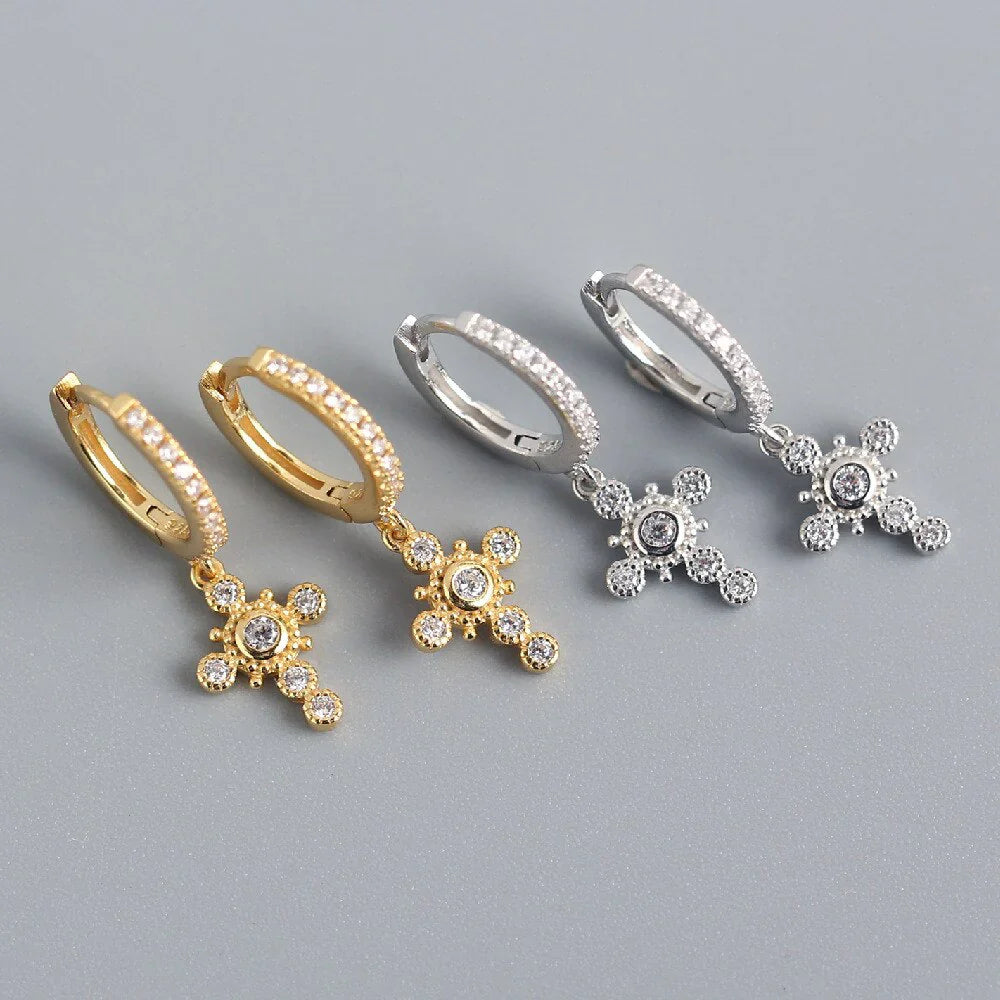 Vintage Kreuz-Ohrringe