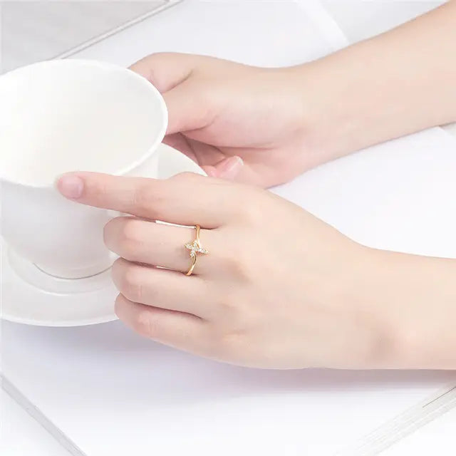 Kreuzring mit Zirkonia