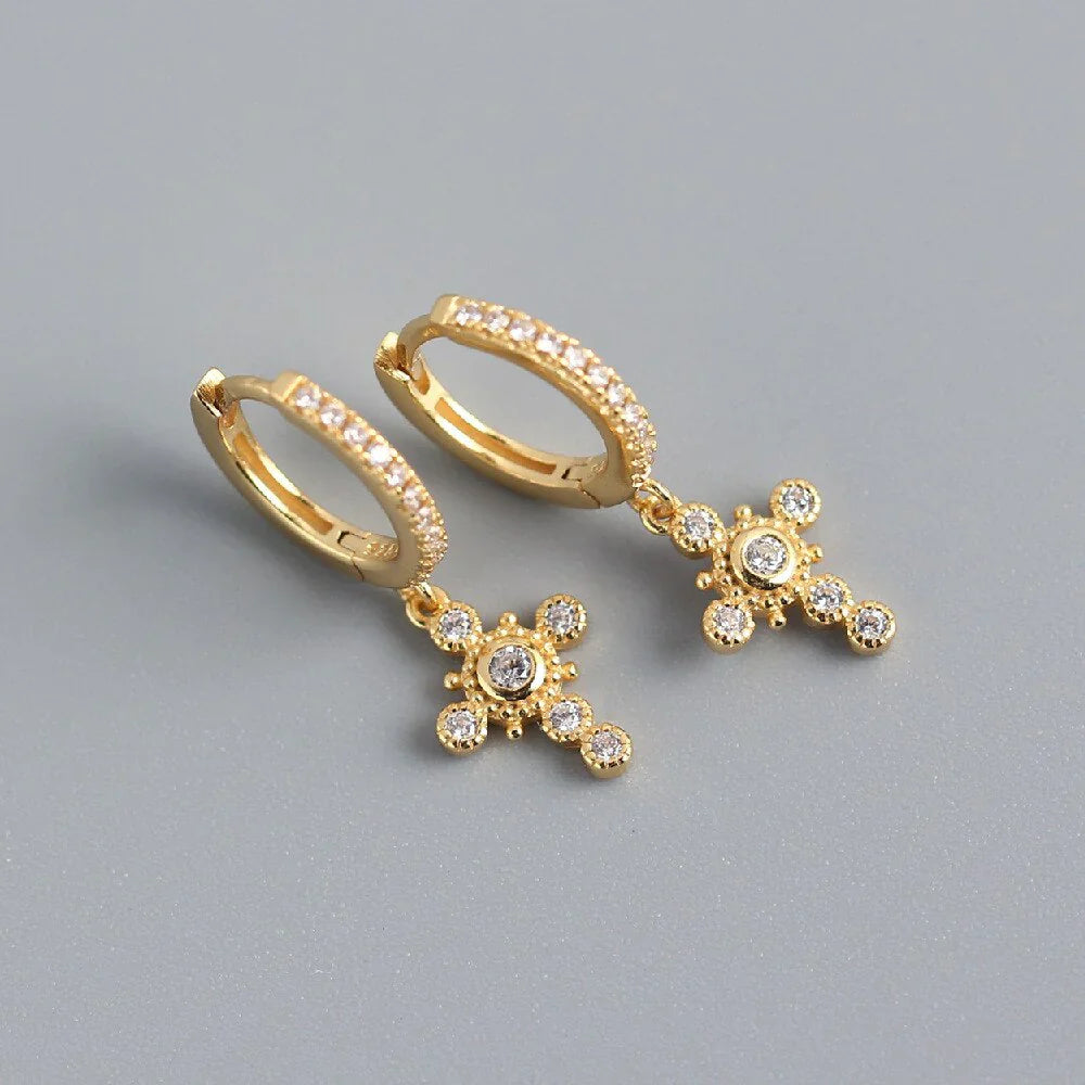 Vintage Kreuz-Ohrringe