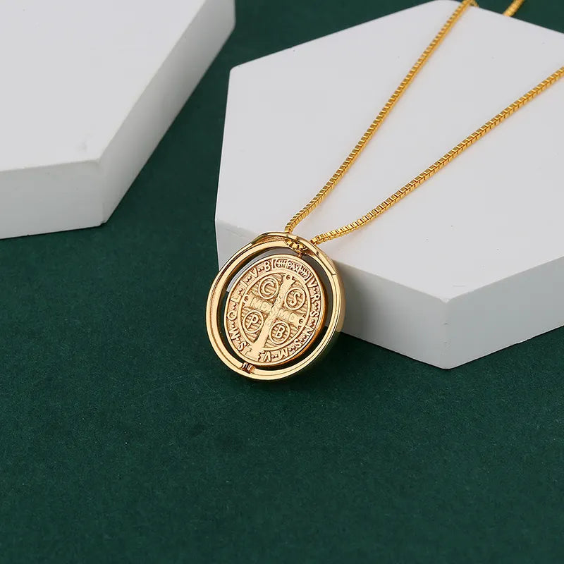 Kreuzkette mit Jesus-Medaillon