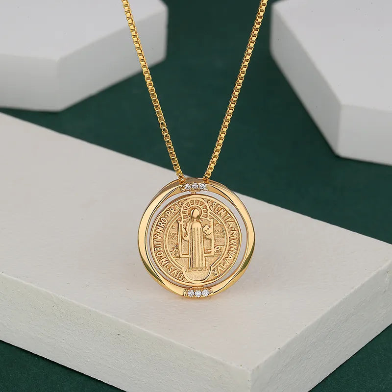 Kreuzkette mit Jesus-Medaillon