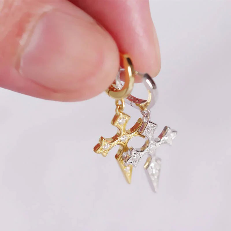 Gothic Kreuz-Ohrringe