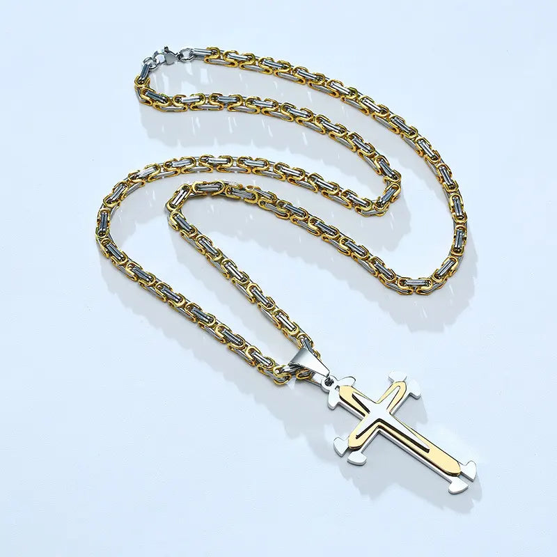 Elegante Herren Kreuzkette