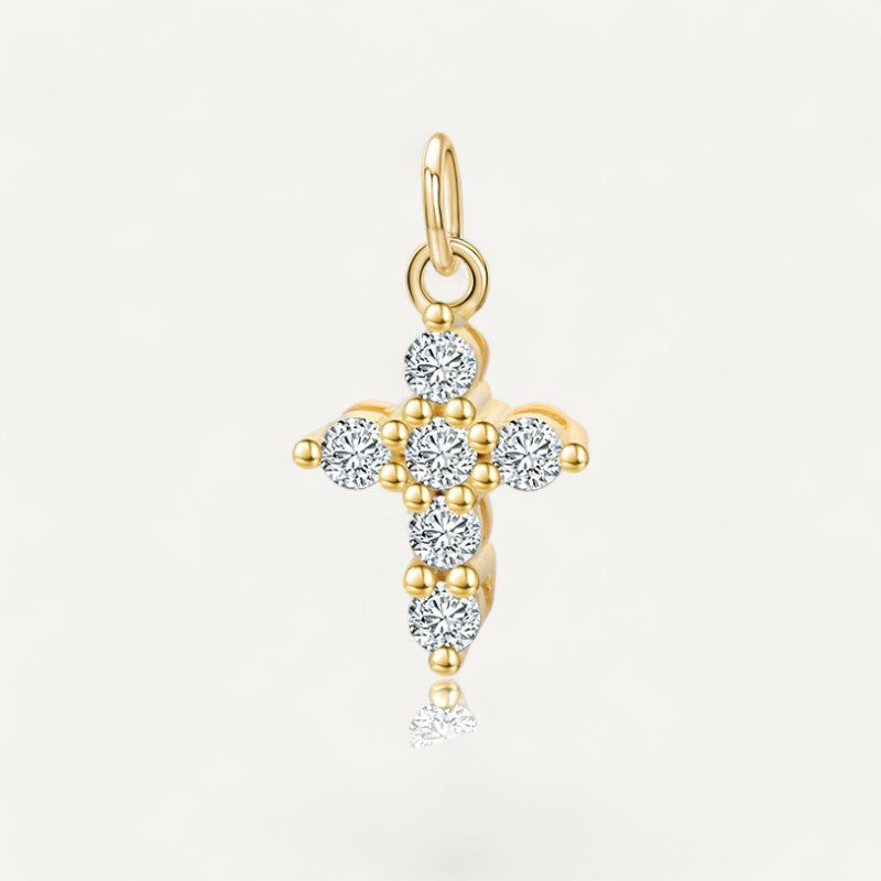 Kreuzanhänger mit Diamant