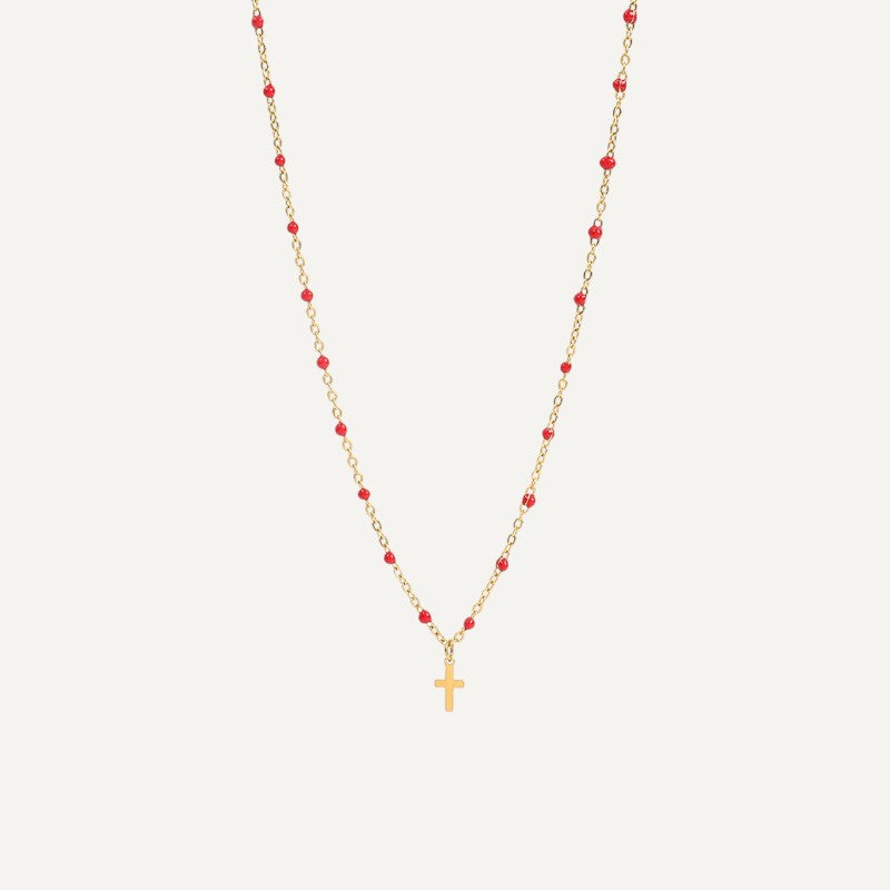 Kleine Halsketten mit Kreuzanhängern
