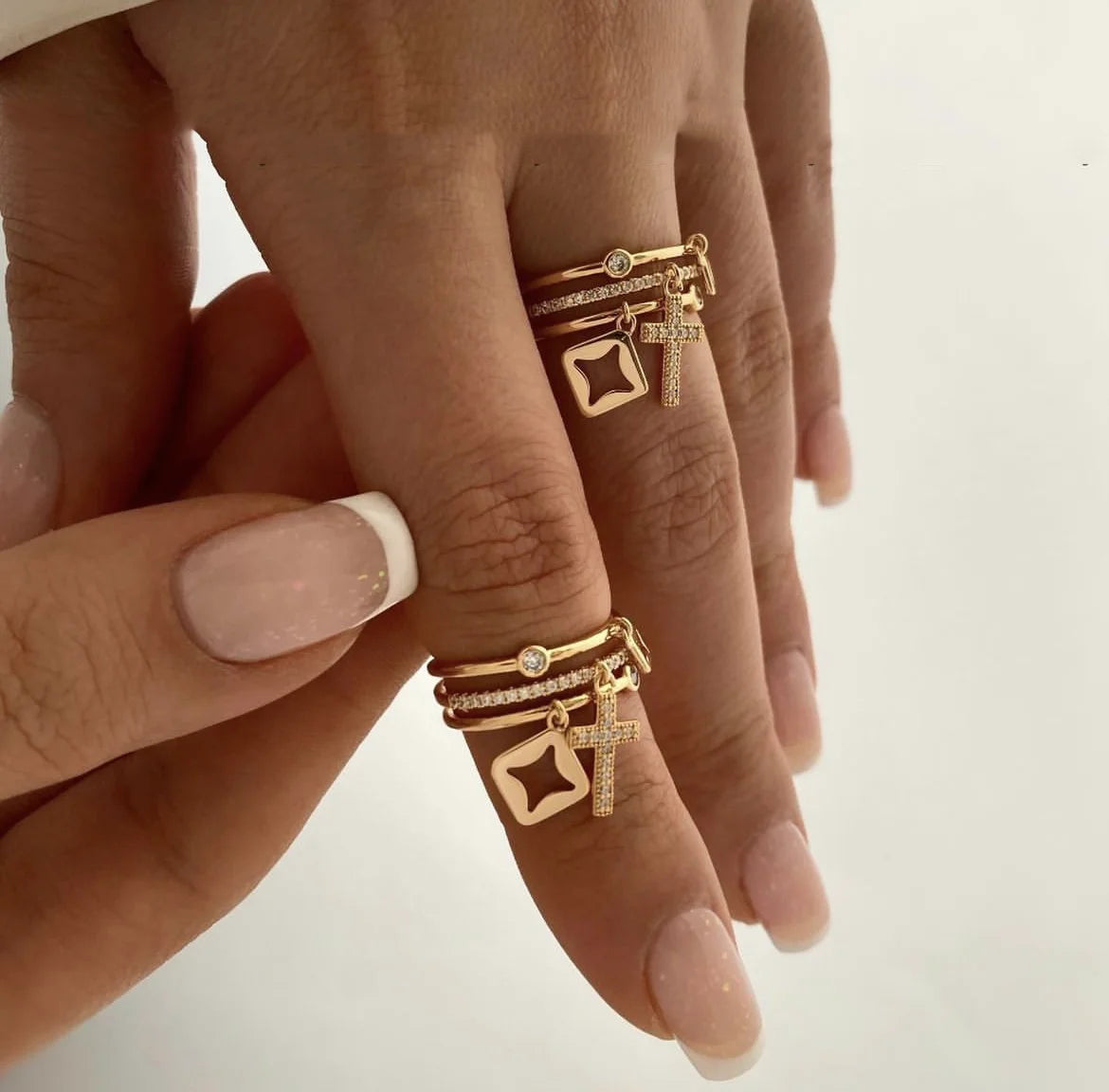 Ring Kreuz Charms Eleganz