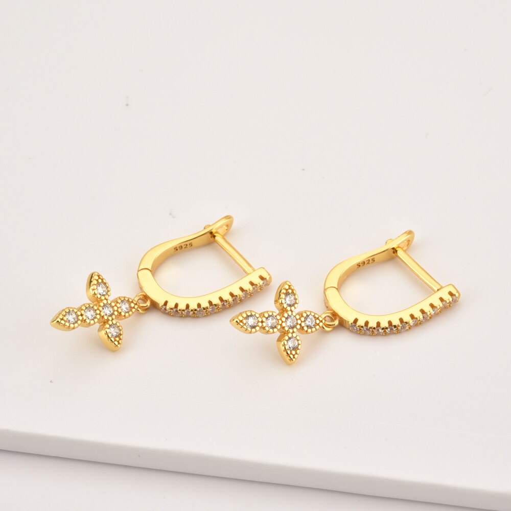 Hängende Kreuz-Ohrringe