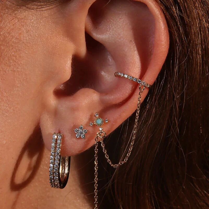 Katharer-Kreuz-Ohrringe