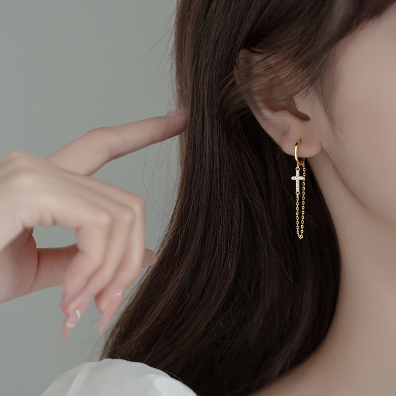 Katholische Kreuz-Ohrringe