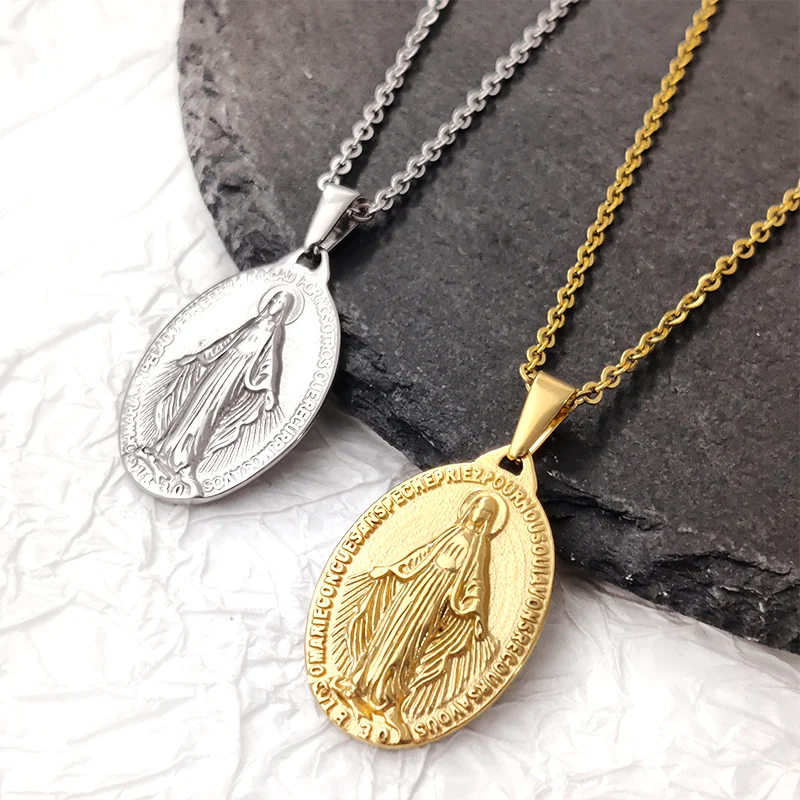 Kreuz Halskette Wunderbare Medaille Jungfrau Maria