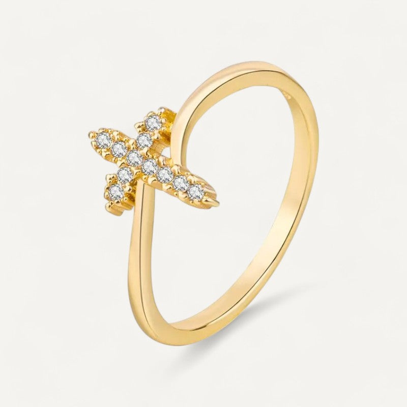 Kreuzring mit Zirkonia