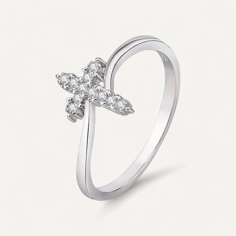 Kreuzring mit Zirkonia