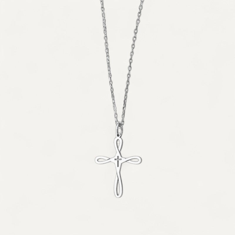 Feine Kreuz Halskette Damen