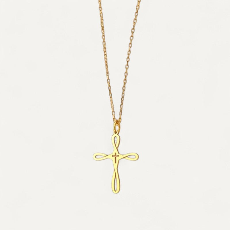 Feine Kreuz Halskette Damen
