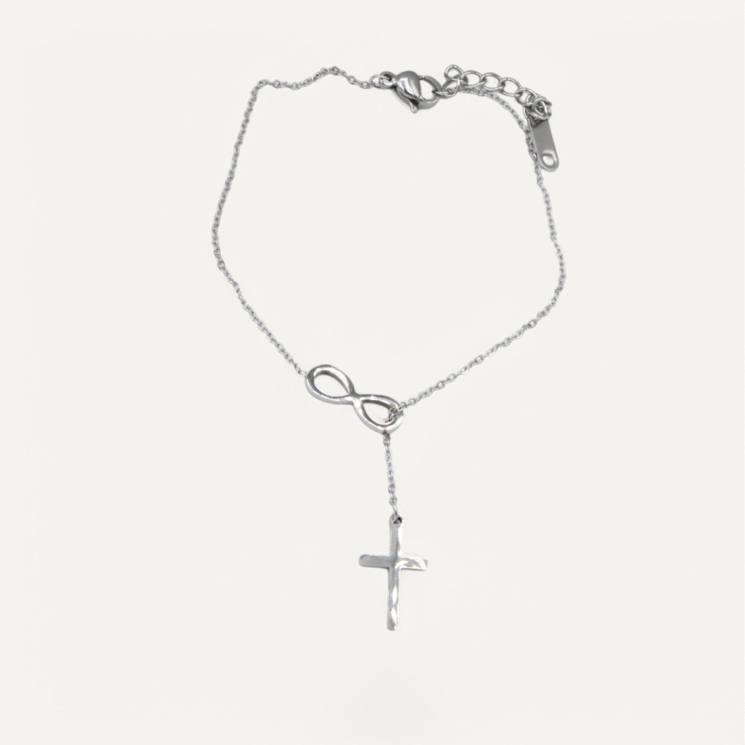 Armband mit Kreuz und Unendlichkeitszeichen