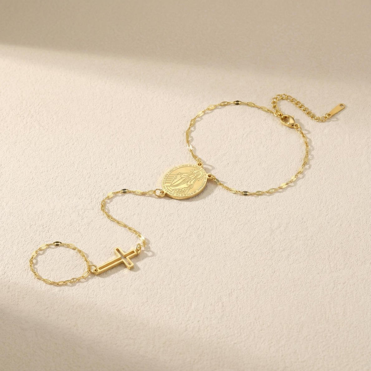 Armband Feines Kreuz & Wundertätige Medaille