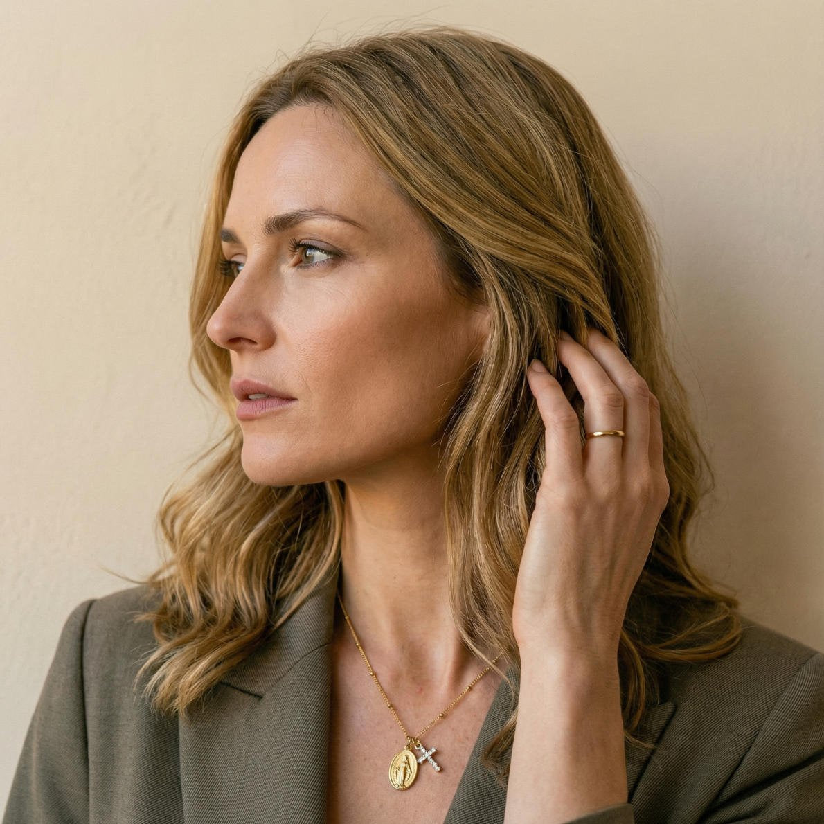 Halskette Wundertätige Medaille & Funkelndes Kreuz