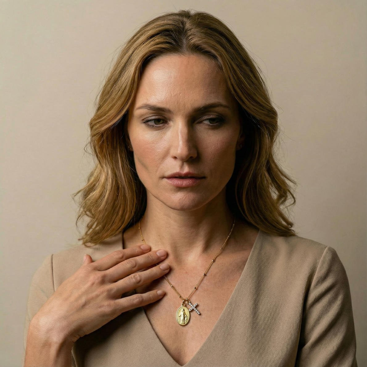 Halskette Wundertätige Medaille & Funkelndes Kreuz