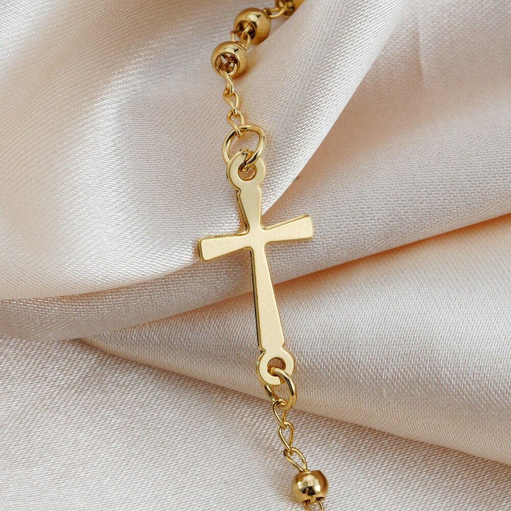 Vergoldetes Rosenkranz-Armband