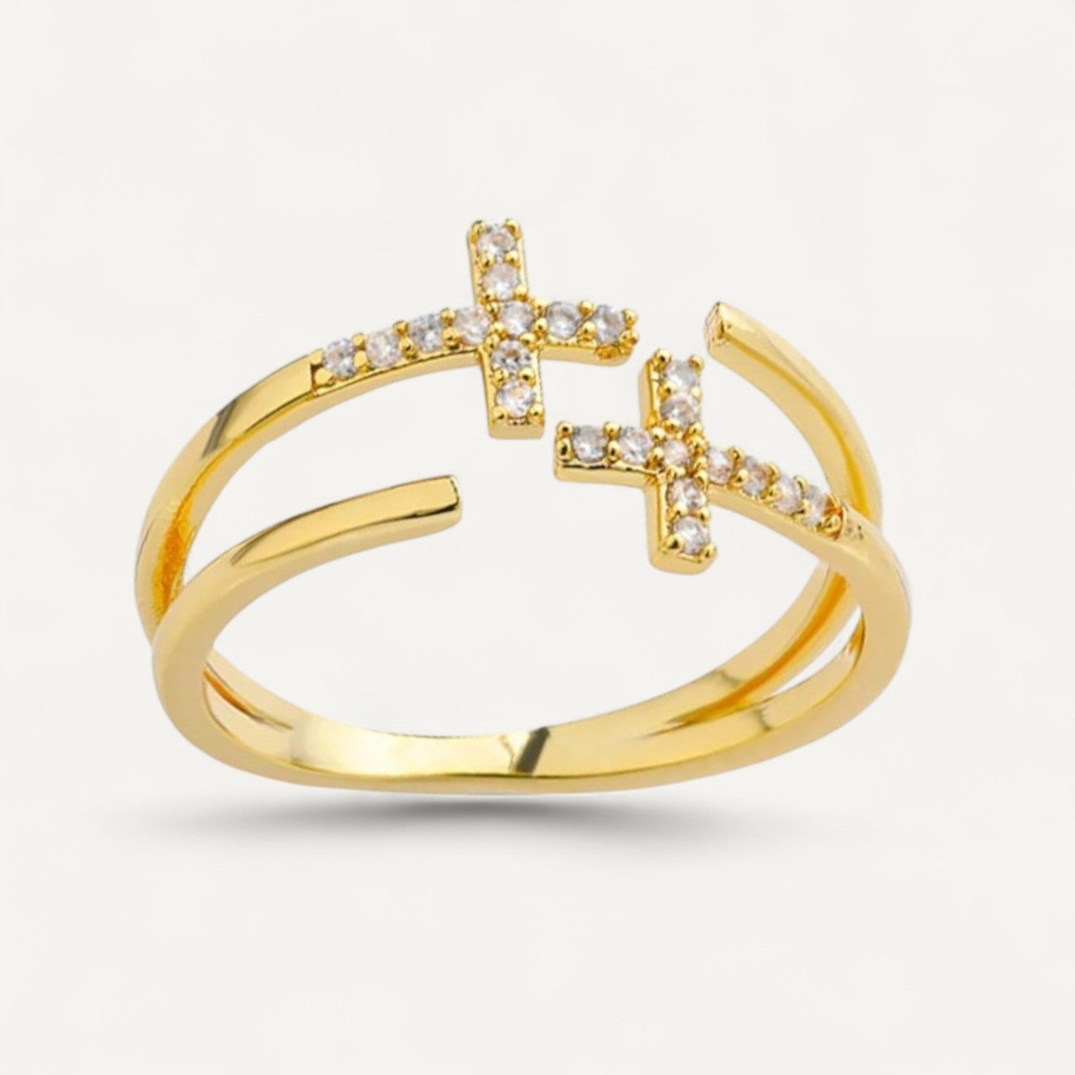Doppelkreuz-Ring