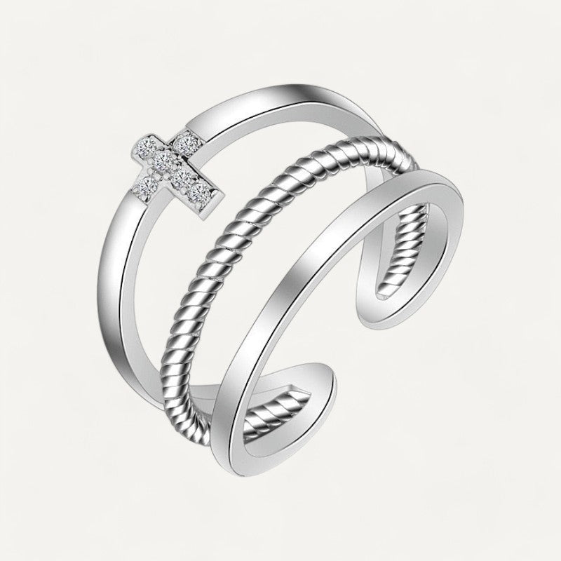 Dreifach-Kreuz-Ring