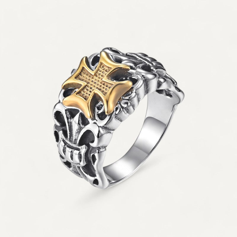 Malteserkreuz Ring für Herren