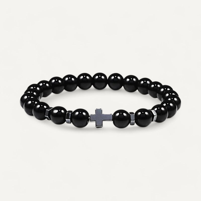Armband mit Kreuz und Edelsteinen