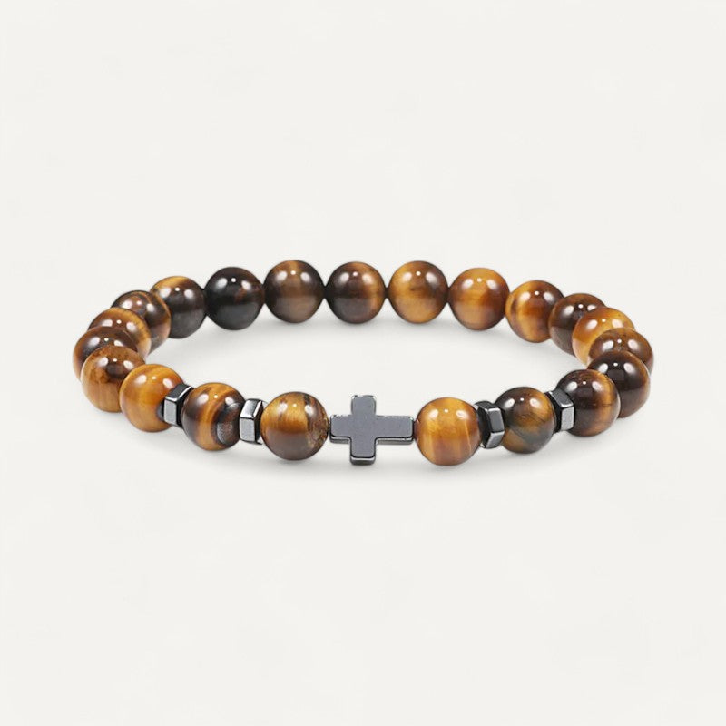 Armband mit Kreuz und Edelsteinen
