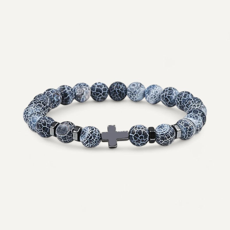 Armband mit Kreuz und Edelsteinen