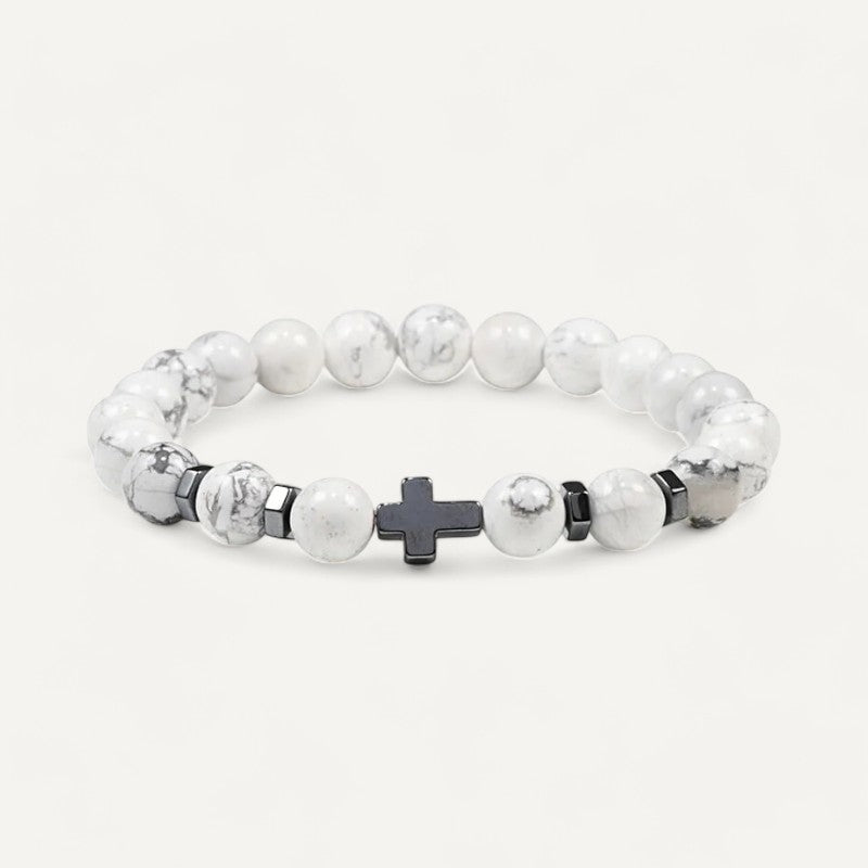 Armband mit Kreuz und Edelsteinen