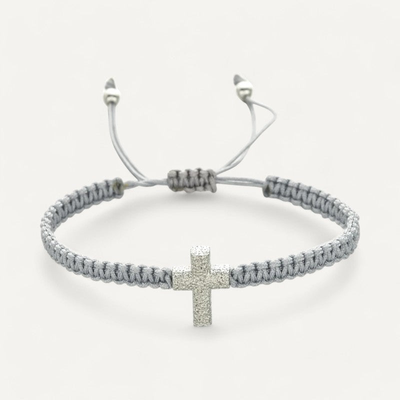 Verstellbares Geflochtenes Armband mit Kreuzanhängern