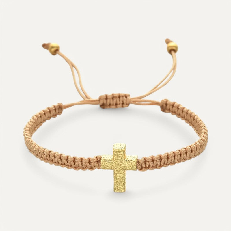 Verstellbares Geflochtenes Armband mit Kreuzanhängern
