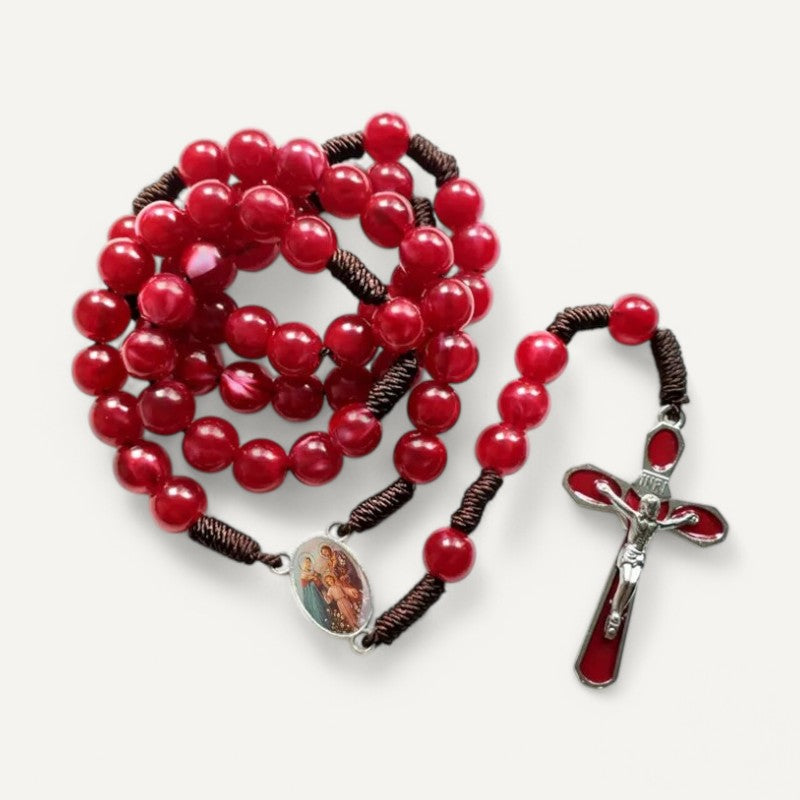Roter Christlicher Rosenkranz