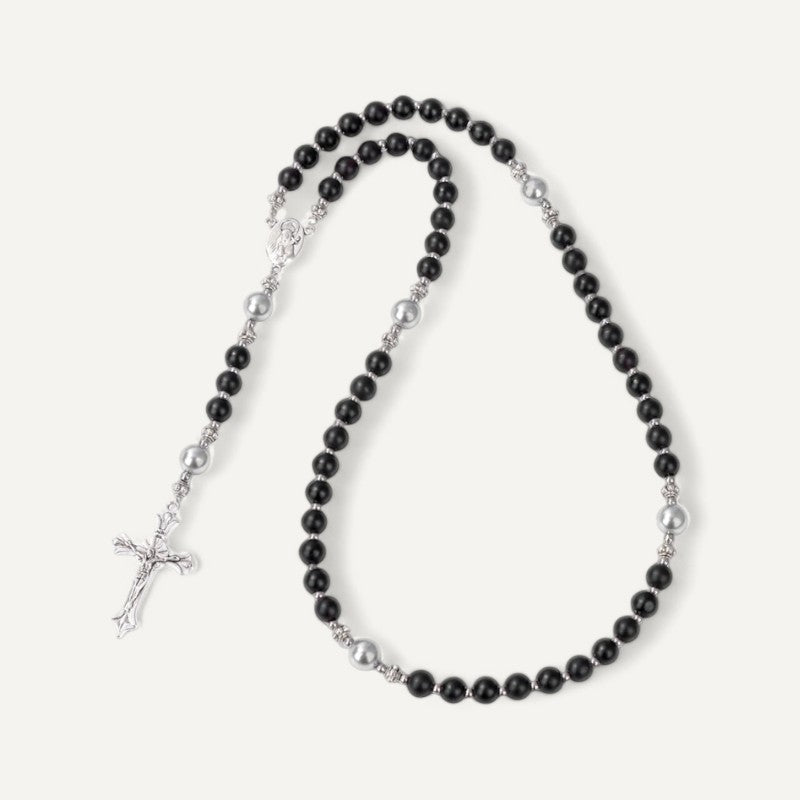 Rosenkranz mit Silberkreuz